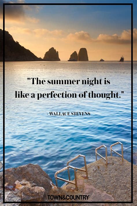The Summer Night Is Like A Perfection Of Thought Wallace Stevens