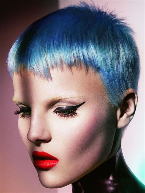 blue short hair combinations and pixie haircut ideas for ladies 2019 short hair styles short