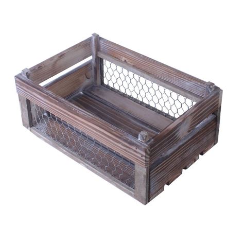 Wooden Crate With Wire By Ashland Wooden Crate Crates Outdoor