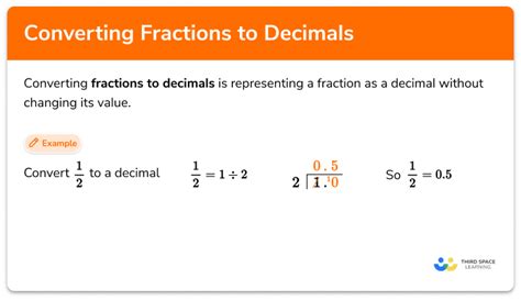 Fractions To Decimals Gcse Maths Steps Examples And Worksheet