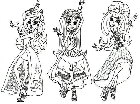 They are smart students, creative funny and fashionable persons. All Monster High Dolls Coloring Pages - Coloring Home