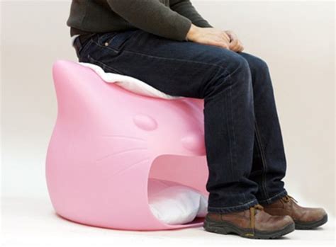 Funny Cat Bed And Stool In One Digsdigs