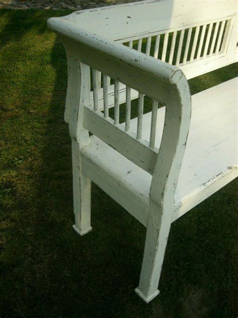 You can return this item for any reason: Bank weiß antik im Original Shabby Look restauriert um ...
