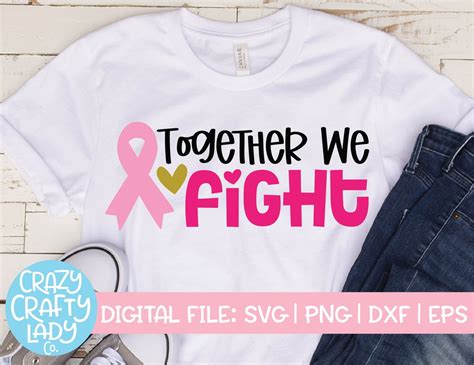 Together We Fight SVG Breast Cancer Cut File Awareness Etsy