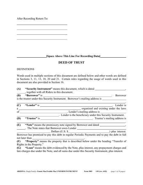 Free California Short Form Deed Of Trust Fillable Printable Forms