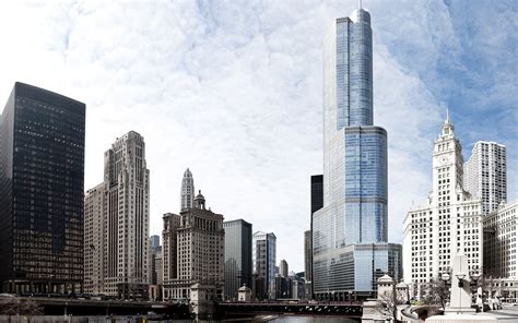배경 화면 시카고 도심 고층 빌딩 1920x1200 Hd 그림 이미지