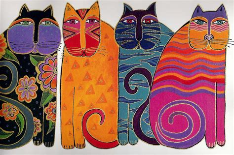 Abstract Cats Art Carinewbi