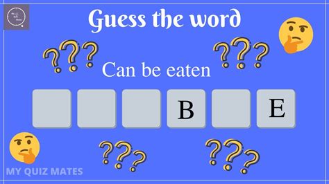 Guess The Word Game Part 2 Vocabulary Game How Many Can You Guess