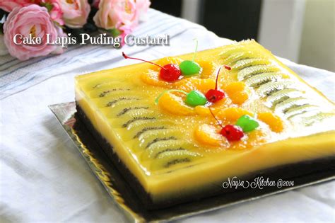 Cara membuat cake lapis agar agar dengan resep yang . Cake Lapis Puding Custard | Naysa Kitchen