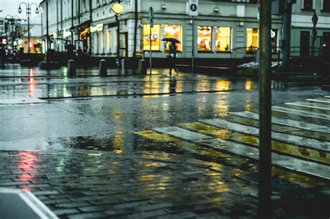 Premium Photo Macro Shot Of Wet City Street Floor Cobblestone During
