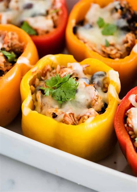 Chicken Stuffed Peppers Made With 5 Simple Ingredients In Just 30