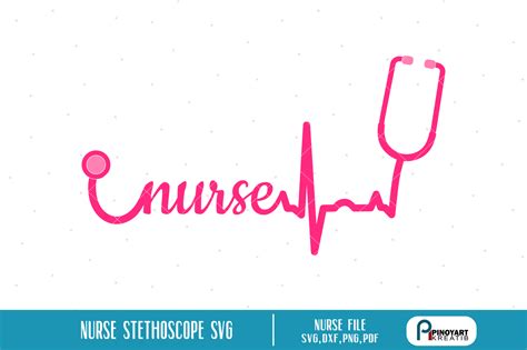 Nurse Svg Nurse Svg File Heartbeat Svg Stethoscope Svg Nurse Svg
