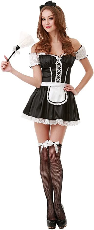French Maid Womens Halloween Costume Sexy Cleaning Service Maiden