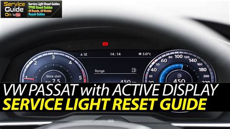 Vw Passat With Active Info Display Service Light Reset Youtube