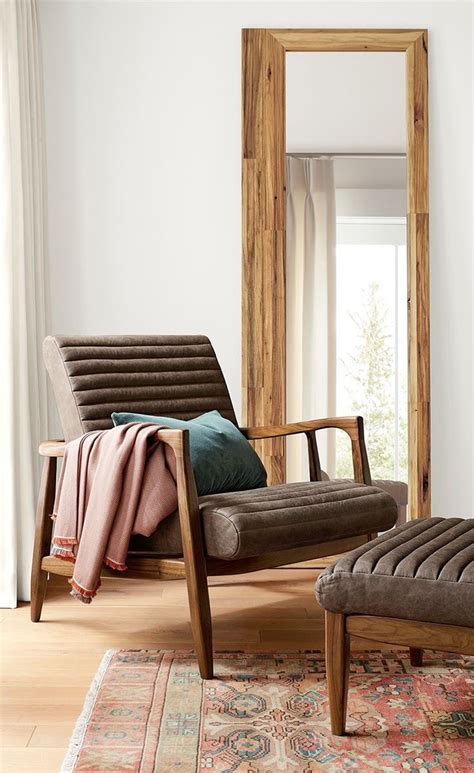 Sold and shipped by spreetail. Callan Leather Chair & Ottoman | Ottomans, Living rooms ...