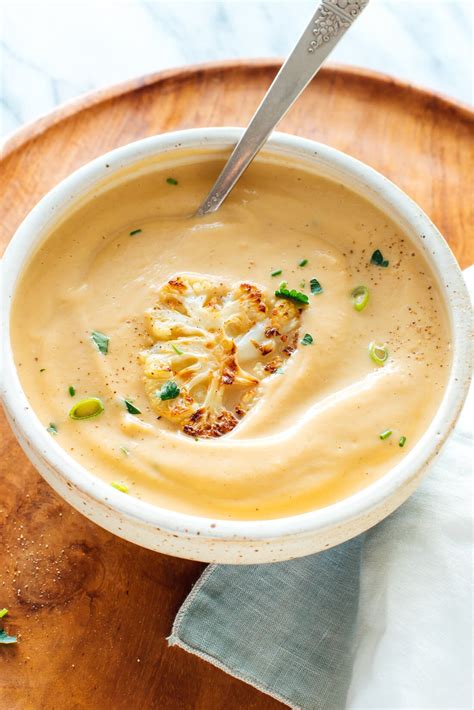 Creamy Roasted Cauliflower Soup Recipe Cookie And Kate