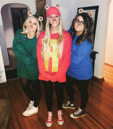 Diy Alvin And The Chipmunks Halloween Costume Trio Halloween Costumes