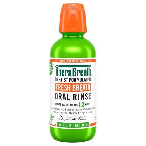 Therabreath Fresh Breath Oral Rinse Mild Mint Shop Mouthwash At H E B