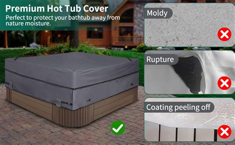 Akefit Square Hot Tub Cover 600d Heavy Duty Oxford Spa