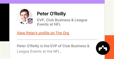 Peter Oreilly Evp Club Business And League Events At Nfl The Org