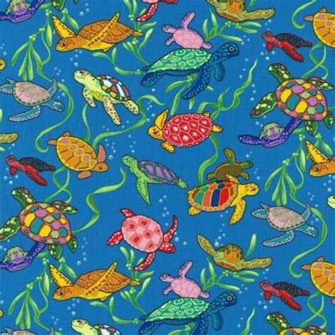 Multicoloured Turtle Ocean 100 Cotton Reef Rider The Vintage