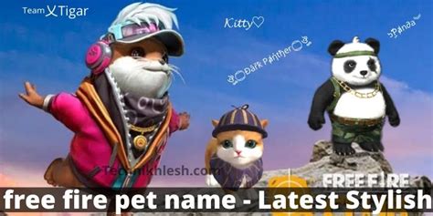 So before you think of opening a free fire account make sure that you already have your fancy and stylish free fire name ready. free fire pet name - Latest Stylish Name 2020