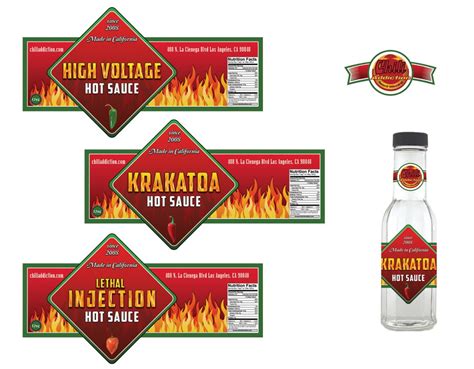 Hot Sauce Bottle Labels For Chili Addiction Print Or Packaging Design Contest