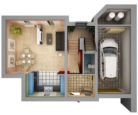 3d Model Home Interior Floor Plan 01 Cgtrader