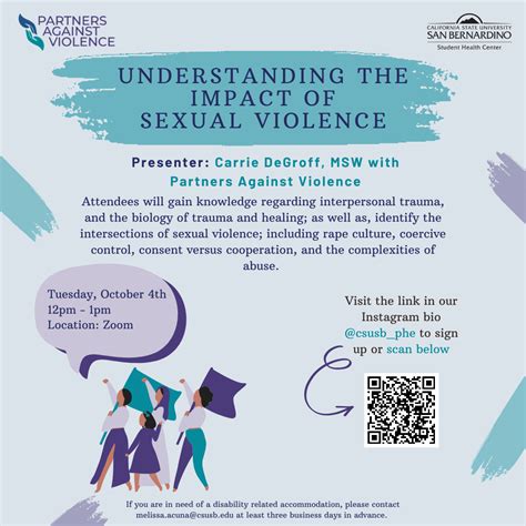 understanding the impact of sexual violence csusb