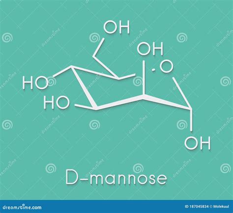Mannose D Mannose Sugar Molecule Epimer Of Glucose Skeletal Formula