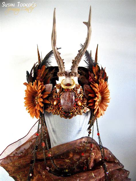 Sold Autumn Antler Headdress Ritual Crown Bohemian Tribal Gypsy Offbeat