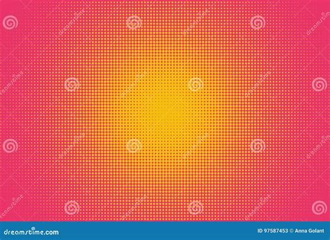 Halftone Background Comic Dotted Pattern Pop Art Retro Style Stock Vector Illustration Of