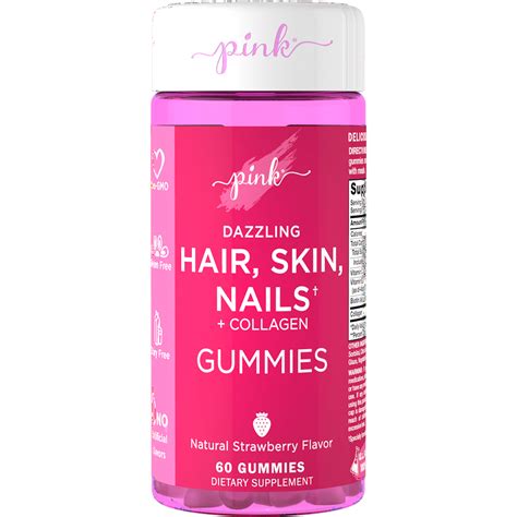 Hair Skin And Nails Vitamins 60 Gummies Plus Biotin And Collagen