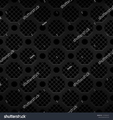 Seamless Texture Black Metal Surface Dotted Royalty Free Stock Vector
