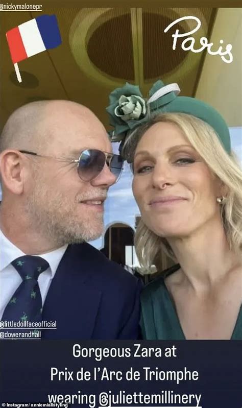 Mike Tindall Gazes Adoringly At His Wife Zara As She Stuns In An Emerald Floral Fascinator While