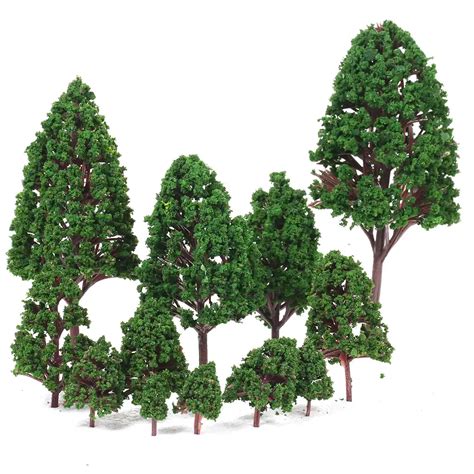Pcs Ho Scale Plastic Miniature Model Trees For Building Trains Railroad Layout Scenery