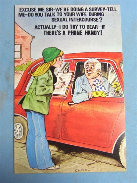 a bamforth comic postcard 1970s motoring survey theme no 568 funny cartoon pictures funny