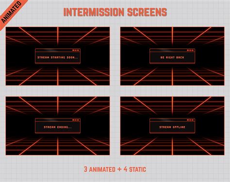 Black And Orange Retro Computer Intermission Screens Oakway Graphics