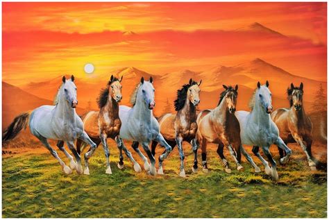 Vastu Wallpapers Full Hd Lucky Seven Horses Bmp O