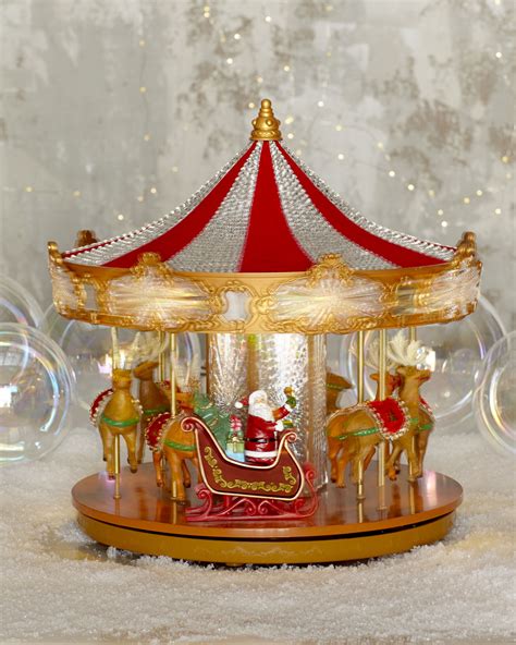 Mr Christmas Swarovski Holiday Carousel Neiman Marcus
