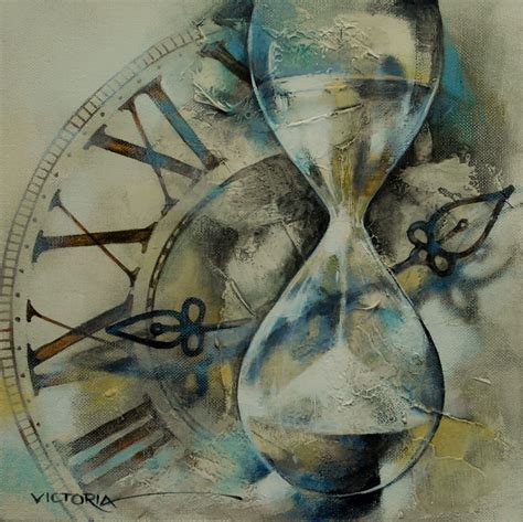 Another Wonderful Painting Of Victoria Stoyanova Clock With Hourglass