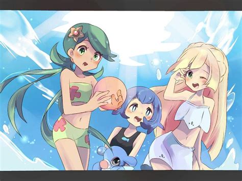 Lana Lylia Y Mao Bikini Pokemon Sol Y Luna •anime• Amino