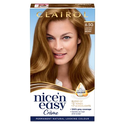 Clairol Nicen Easy Creme Hair Dye 65g Lightest Golden Brown 177ml