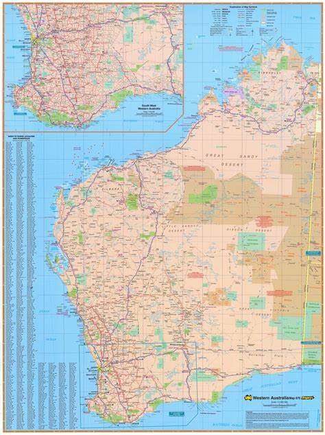 Buy Western Australia Ubd Laminated Wall Map Mapworld