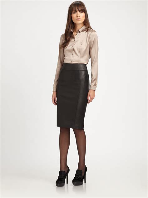 Leather Pencil Skirt Versatile Lasting And Fashionable