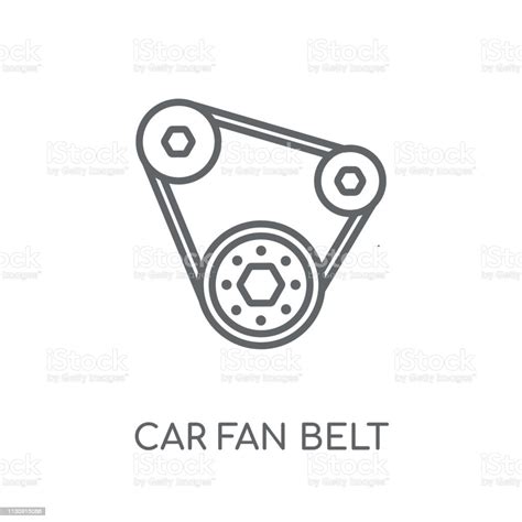 Car Fan Belt Linear Icon Modern Outline Car Fan Belt Logo Concept On
