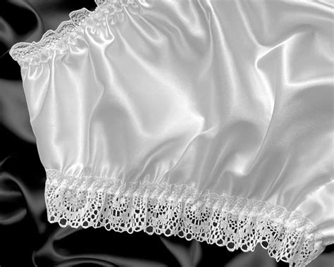 kleidung and accessoires vintage mode white satin french knickers underwear sissy satin panties