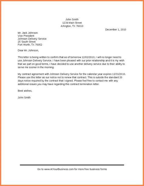 Sample Letter Of Not Renewing Contract To Employee