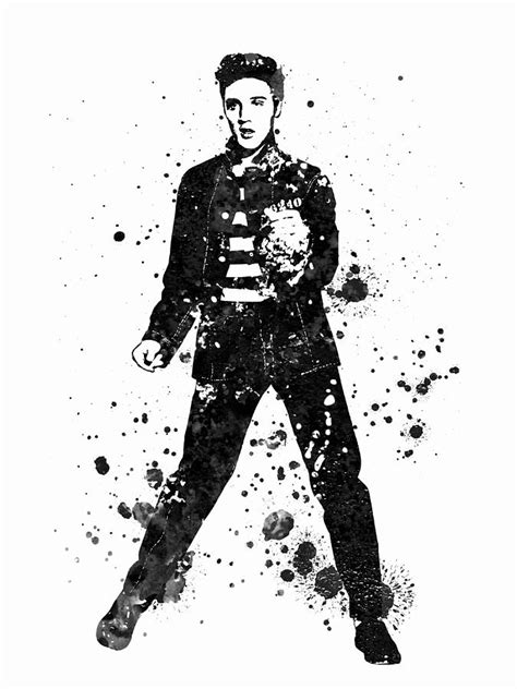 Elvis Dancing Black And White