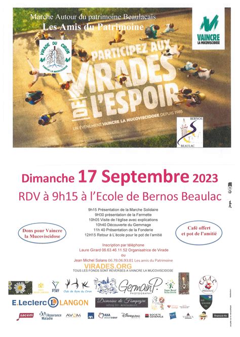 Marche Solidaire Don Pour Vaincre La Mucoviscidose Mairie De Bernos